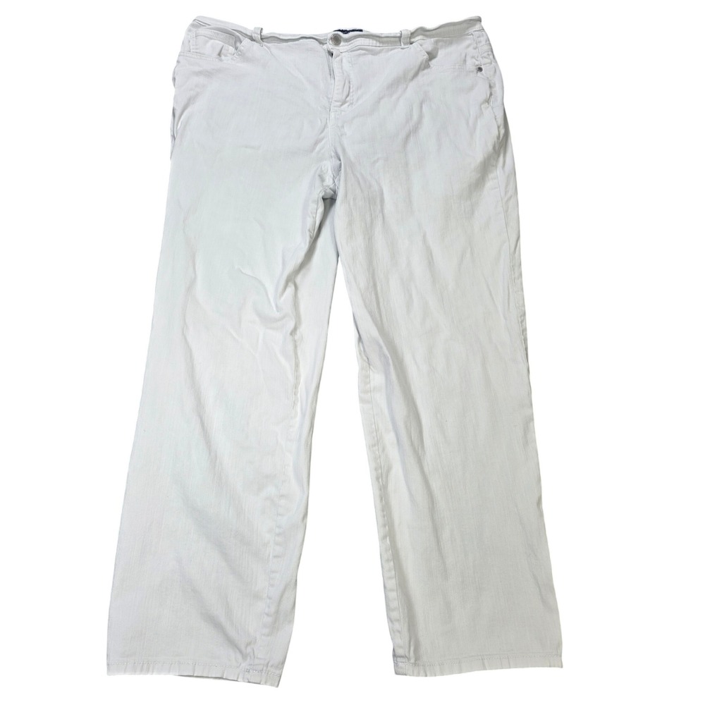 Charter Club Woman Classic Straight Leg Jeans Women's Size 18W White Cotton